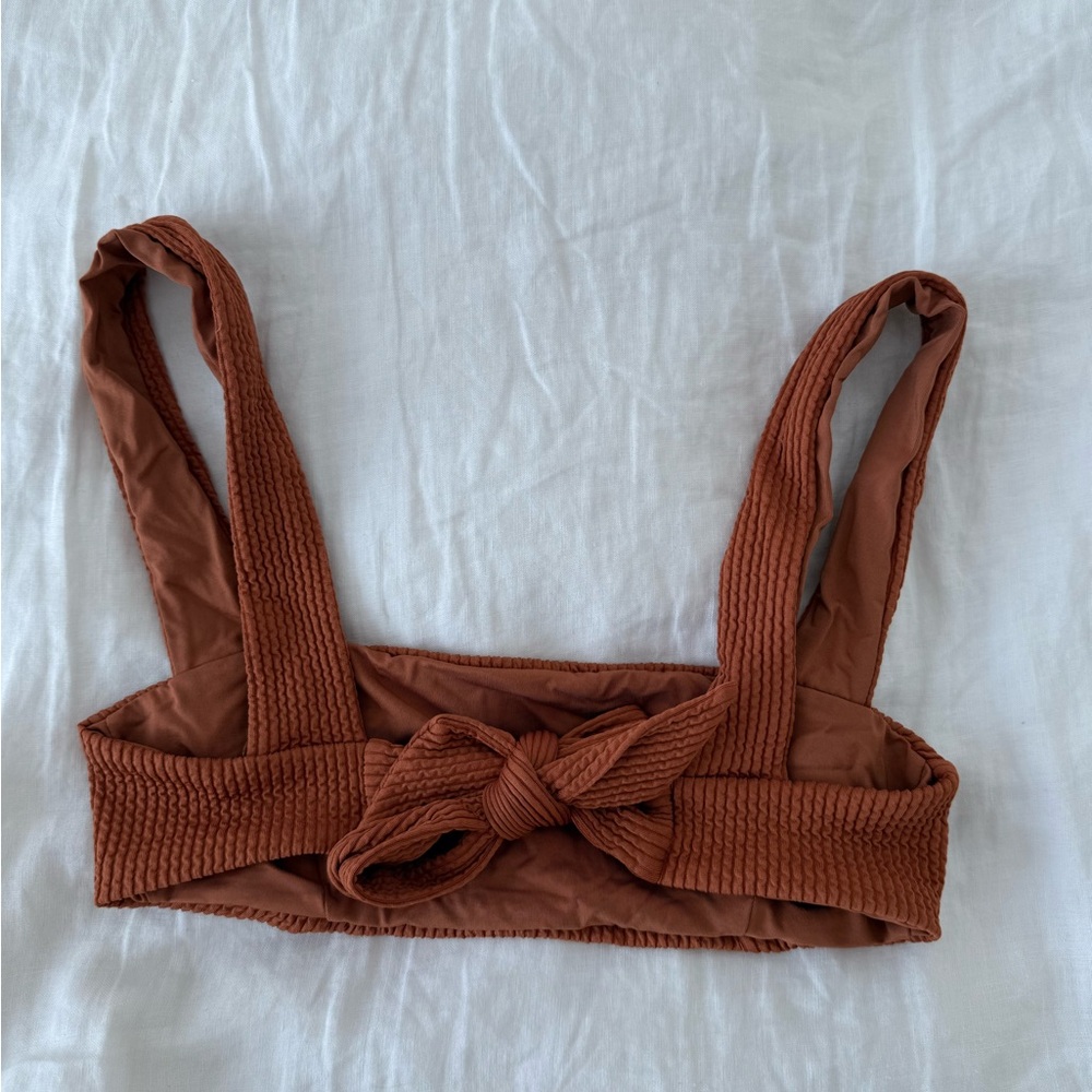 Rust Textured Women's Top - Picture 3 of 4